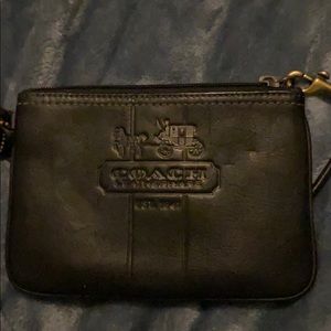 Black coach wristlet